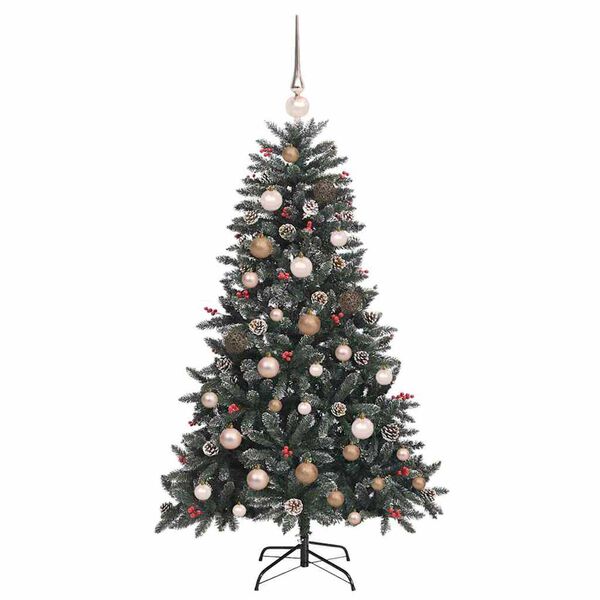 vidaXL Artificial Christmas Tree with 150 LEDs Green 59.06 in