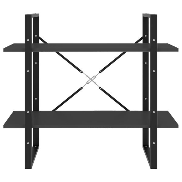 vidaXL Book Cabinet Grey Engineered wood, Metal Medium Book Cabinet