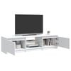 vidaXL TV Cabinet with LED Lights White 55.1x15.7x14.2"