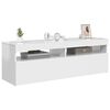 vidaXL TV Cabinet High gloss white Engineered wood Standard TV Cabinet