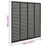 vidaXL Louver Fence WPC 70.9"x70.9" Dark Gray