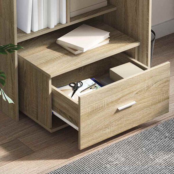 vidaXL Desk Sonoma Oak 51.77 x 19.69 x 41.93 in Engineered Wood