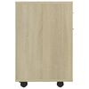 vidaXL Storage Cabinet Sonoma oak Engineered wood Medium Rollable