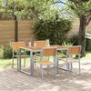 vidaXL Garden Dining Set 5 pcs Gray and brown