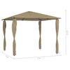 vidaXL Gazebo Taupe Fabric, steel 10x10ft UV-resistant materials