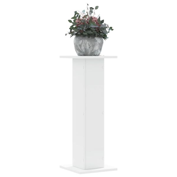vidaXL Plant Stand White Engineered wood 11.8 x 11.8 x 31.5 in
