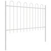 vidaXL Garden Fence 9 pcs White 50.20 x 3.28 ft Powder-coated Steel