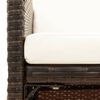 vidaXL Garden Chair Set of 4 Brown PE rattan Standard Durable