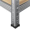 vidaXL 5-Layer Heavy-duty Shelves 2 pcs Silver Steel&Engineered Wood
