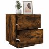 vidaXL Bedside Cabinet Set of 2 Smoked oak Engineered wood Medium