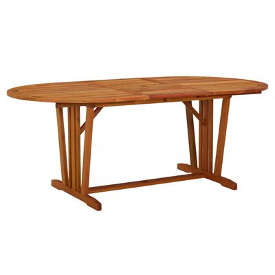 vidaXL Patio Table 78.7"x39.4"x29.5" Solid Wood Eucalyptus