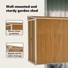 vidaXL Garden Shed Brown with wood look Galvanized steel, metal