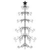vidaXL Metal Christmas Tree black 59.06 in Powder-coated Steel