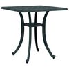 vidaXL Garden Table Green Cast Aluminum 20.9 in Decorative Inlays