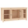 vidaXL TV Cabinet Natural Wood Solid Pine Wood Medium TV Cabinet