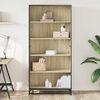 vidaXL Bookcase Sonoma oak Engineered wood, Metal Tall Bookcase