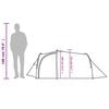 vidaXL Camping Tent Tunnel 3-Person Blue Waterproof