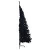 vidaXL Artificial Pre-lit Christmas Tree with 300 LEDs Black 94.5" PVC