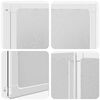 vidaXL Shower Bath Screen Wall 55.1 x 66.1" 7 Panels Foldable with Towel Rack
