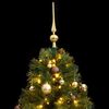 vidaXL Artificial Hinged Christmas Tree Green PVC, PE, Metal Medium