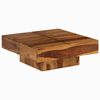 vidaXL Coffee Table Natural wood Solid Acacia Wood 31.5 x 31.5 x 11.8 in