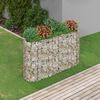 vidaXL Gabion Raised Bed Silver Galvanized iron Large Heavy Duty
