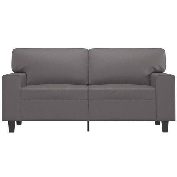 vidaXL 2-seater Sofa Grey Faux leather 2-Seater Chic Design