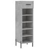 vidaXL Shoe Cabinet Concrete grey Engineered wood, iron, zinc alloy
