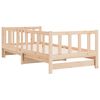 vidaXL Day Bed Natural Pine Solid Pine Wood Twin Extendable Day Bed