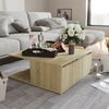 vidaXL Coffee Table Sonoma oak Engineered wood 31.5x31.5x12.2 in