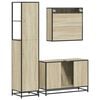 vidaXL Bathroom Furniture Set Sonoma Oak Engineered Wood, Metal Large