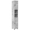 vidaXL Bathroom Furniture Set Wall-mounted 4 pcs Concrete Grey