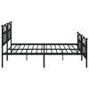 vidaXL Bed Frame Black Powder-coated Steel Full Bed Frame Rectangular