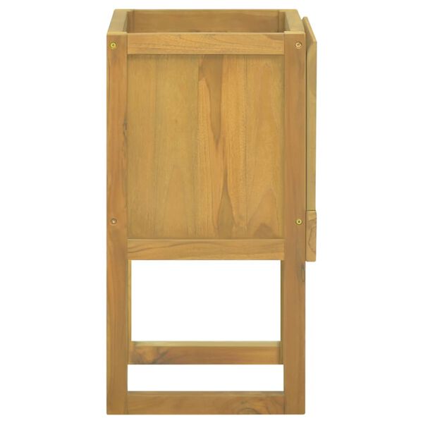 vidaXL Bathroom Cabinet Natural Teak Solid Teak Wood Medium