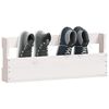 vidaXL Wall-mounted Shoe Rack Set of 2 White Solid Pine Wood