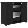 vidaXL Bathroom Cabinet with Drawer Black 30.12 x 13.78 x 25.20 in