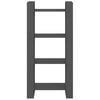 vidaXL Book Cabinet Grey Solid pine wood 23.6x13.8x49.2 in Book Cabinet