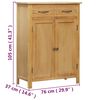 vidaXL Shoe Cabinet Natural Oak Solid Oak Wood, MDF with Oak Veneer Medium