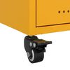 vidaXL Bedside Cabinet Set of 2 Mustard Yellow Cold-rolled steel