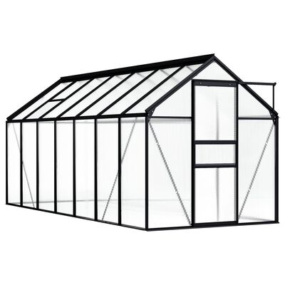 vidaXL Greenhouse Anthracite Aluminum 87.9 ft²