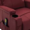vidaXL Massage Recliner Wine Red Faux Leather