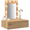 vidaXL Dressing Table Brown 23.62 x 15.75 x 27.56 in Engineered Wood
