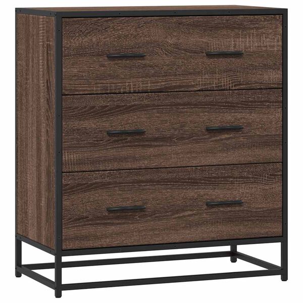 vidaXL Sideboard Brown Oak Engineered wood and metal Medium Sideboard