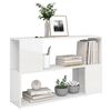 vidaXL Book Cabinet High gloss white Engineered wood Medium Book Cabinet