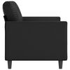 vidaXL 2-Seater Sofa Black 47.2" Faux Leather