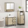vidaXL Bathroom Furniture Set Sonoma oak Engineered wood, metal, glass