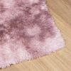 vidaXL Shaggy Rug Dusty Pink 100% Polyester 63x90.6 in Non-slip