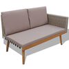 vidaXL Garden Sofa Set Gray PE Rattan Large Removable Covers