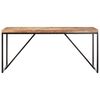 vidaXL Dining Table Natural wood and black