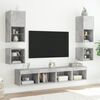 vidaXL TV Wall Cabinet Set of 2 Concrete grey Engineered wood
